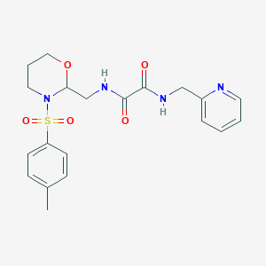 molecular formula C20H24N4O5S B2471431 N1-(吡啶-2-基甲基)-N2-((3-甲苯磺酰-1,3-恶嗪烷-2-基)甲基)草酰胺 CAS No. 869071-37-4