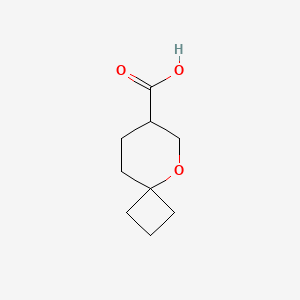 molecular formula C9H14O3 B2471433 5-Oxaspiro[3.5]nonane-7-carboxylic acid CAS No. 2248296-76-4