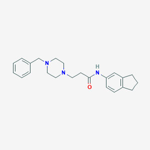 molecular formula C23H29N3O B247144 3-(4-benzyl-1-piperazinyl)-N-(2,3-dihydro-1H-inden-5-yl)propanamide 