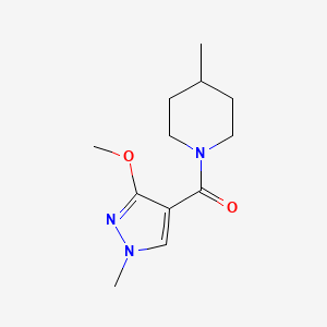 molecular formula C12H19N3O2 B2471445 (3-methoxy-1-methyl-1H-pyrazol-4-yl)(4-methylpiperidin-1-yl)methanone CAS No. 1014048-39-5