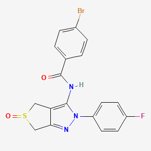 4-bromo-N-(2-(4-fluorophenyl)-5-oxido-4,6-dihydro-2H-thieno[3,4-c]pyrazol-3-yl)benzamide