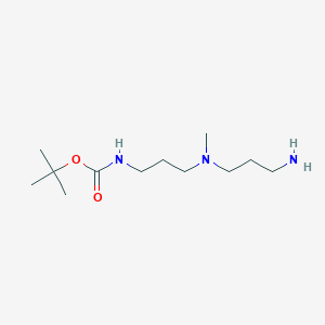 molecular formula C12H27N3O2 B2471473 {3-[(3-Amino-propyl)-methyl-amino]-propyl}-carbamic acid tert-butyl ester CAS No. 87530-14-1