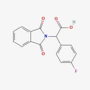 molecular formula C16H10FNO4 B2471482 2-Phthalimido-2-(4-fluorophenyl)acetic acid CAS No. 167886-67-1