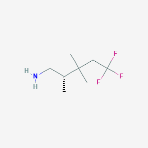 (2S)-5,5,5-Trifluoro-2,3,3-trimethylpentan-1-amine
