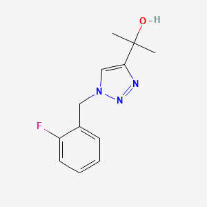 molecular formula C12H14FN3O B2471491 2-(1-(2-fluorobenzyl)-1H-1,2,3-triazol-4-yl)propan-2-ol CAS No. 1707831-94-4