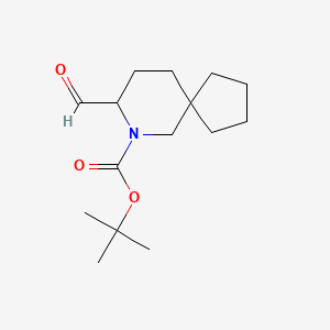 molecular formula C15H25NO3 B2471492 Tert-butyl 8-formyl-7-azaspiro[4.5]decane-7-carboxylate CAS No. 2138227-32-2