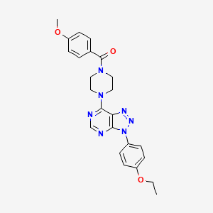 molecular formula C24H25N7O3 B2471493 (4-(3-(4-ethoxyphenyl)-3H-[1,2,3]triazolo[4,5-d]pyrimidin-7-yl)piperazin-1-yl)(4-methoxyphenyl)methanone CAS No. 920206-53-7