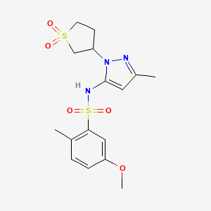 N-(1-(1,1-dioxidotetrahydrothiophen-3-yl)-3-methyl-1H-pyrazol-5-yl)-5-methoxy-2-methylbenzenesulfonamide