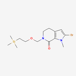 molecular formula C14H23BrN2O2Si B2471496 2-溴-1-甲基-6-(2-三甲基硅基乙氧基甲基)-4,5-二氢吡咯并[2,3-c]吡啶-7-酮 CAS No. 2305253-42-1
