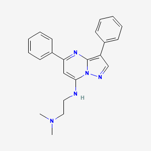 molecular formula C22H23N5 B2471501 N'-(3,5-diphenylpyrazolo[1,5-a]pyrimidin-7-yl)-N,N-dimethylethane-1,2-diamine CAS No. 900880-85-5