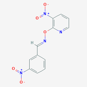molecular formula C12H8N4O5 B2471509 3-nitrobenzenecarbaldehyde O-(3-nitro-2-pyridinyl)oxime CAS No. 303987-37-3