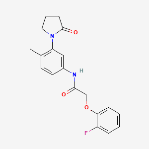 molecular formula C19H19FN2O3 B2471514 2-(2-fluorophenoxy)-N-(4-methyl-3-(2-oxopyrrolidin-1-yl)phenyl)acetamide CAS No. 941934-19-6