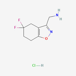 (5,5-Difluoro-6,7-dihydro-4H-1,2-benzoxazol-3-yl)methanamine;hydrochloride