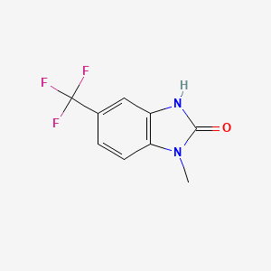 molecular formula C9H7F3N2O B2471538 1-Methyl-5-(trifluoromethyl)-3H-1,3-benzodiazol-2-one CAS No. 79759-90-3