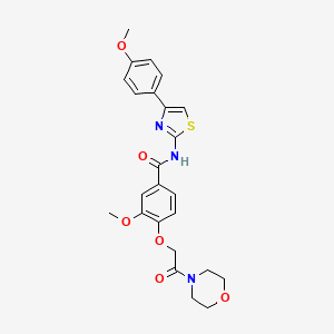 molecular formula C24H25N3O6S B2471541 3-methoxy-N-[4-(4-methoxyphenyl)-1,3-thiazol-2-yl]-4-(2-morpholin-4-yl-2-oxoethoxy)benzamide CAS No. 781628-99-7