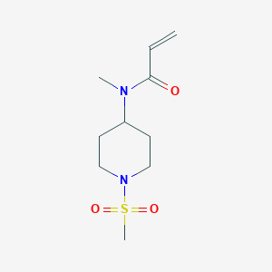 molecular formula C10H18N2O3S B2471542 N-Methyl-N-(1-methylsulfonylpiperidin-4-yl)prop-2-enamide CAS No. 2224413-20-9