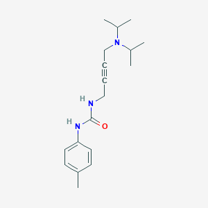 molecular formula C18H27N3O B2471543 1-(4-(Diisopropylamino)but-2-yn-1-yl)-3-(p-tolyl)urea CAS No. 1396799-62-4