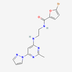 5-bromo-N-(2-((2-methyl-6-(1H-pyrazol-1-yl)pyrimidin-4-yl)amino)ethyl)furan-2-carboxamide