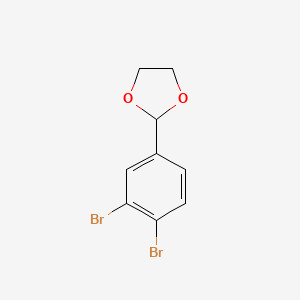 molecular formula C9H8Br2O2 B2471574 2-(3,4-二溴苯基)-1,3-二氧戊环 CAS No. 292038-45-0