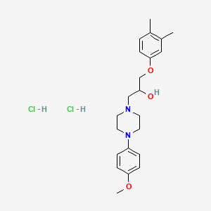 molecular formula C22H32Cl2N2O3 B2471575 1-(3,4-dimethylphenoxy)-3-[4-(4-methoxyphenyl)piperazin-1-yl]propan-2-ol Dihydrochloride CAS No. 474262-17-4