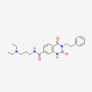 molecular formula C24H30N4O3 B2471577 N-(3-(diethylamino)propyl)-2,4-dioxo-3-phenethyl-1,2,3,4-tetrahydroquinazoline-7-carboxamide CAS No. 892283-57-7