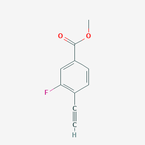 molecular formula C10H7FO2 B2471588 Methyl 4-ethynyl-3-fluorobenzoate CAS No. 1459216-15-9