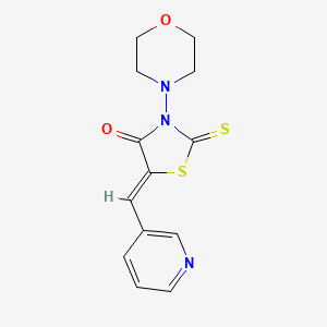 molecular formula C13H13N3O2S2 B2471589 (Z)-3-morpholino-5-(pyridin-3-ylmethylene)-2-thioxothiazolidin-4-one CAS No. 881817-71-6