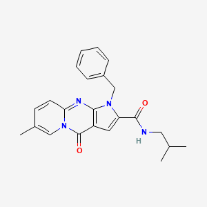 molecular formula C23H24N4O2 B2471594 1-benzyl-N-isobutyl-7-methyl-4-oxo-1,4-dihydropyrido[1,2-a]pyrrolo[2,3-d]pyrimidine-2-carboxamide CAS No. 900278-36-6