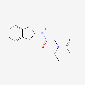 molecular formula C16H20N2O2 B2471595 N-[2-(2,3-Dihydro-1H-inden-2-ylamino)-2-oxoethyl]-N-ethylprop-2-enamide CAS No. 2411270-63-6