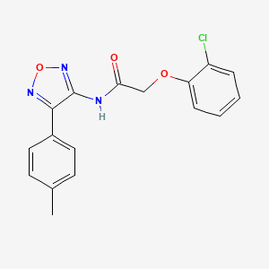 molecular formula C17H14ClN3O3 B2471596 2-(2-chlorophenoxy)-N-[4-(4-methylphenyl)-1,2,5-oxadiazol-3-yl]acetamide CAS No. 874127-10-3