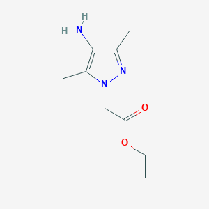 molecular formula C9H15N3O2 B2471615 ethyl (4-amino-3,5-dimethyl-1H-pyrazol-1-yl)acetate CAS No. 955963-28-7