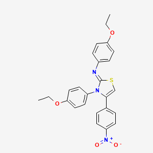 molecular formula C25H23N3O4S B2471618 N,3-bis(4-ethoxyphenyl)-4-(4-nitrophenyl)-1,3-thiazol-2-imine CAS No. 392236-92-9