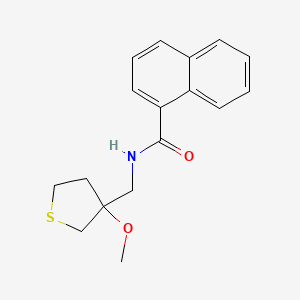 molecular formula C17H19NO2S B2471624 N-((3-甲氧基四氢噻吩-3-基)甲基)-1-萘酰胺 CAS No. 1448058-61-4