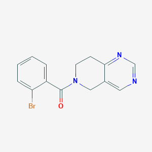 molecular formula C14H12BrN3O B2471625 (2-溴苯基)(7,8-二氢吡啶并[4,3-d]嘧啶-6(5H)-基)甲酮 CAS No. 1797637-09-2