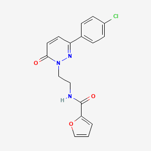 molecular formula C17H14ClN3O3 B2471633 N-(2-(3-(4-chlorophenyl)-6-oxopyridazin-1(6H)-yl)ethyl)furan-2-carboxamide CAS No. 921531-96-6
