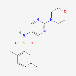 molecular formula C16H20N4O3S B2471634 2,5-dimethyl-N-(2-morpholinopyrimidin-5-yl)benzenesulfonamide CAS No. 1396786-27-8