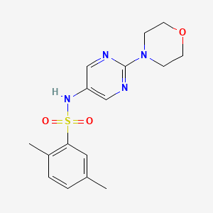 molecular formula C16H20N4O3S B2471634 2,5-二甲基-N-(2-吗啉嘧啶-5-基)苯磺酰胺 CAS No. 1396786-27-8