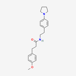 molecular formula C22H28N2O2 B2471641 3-(4-甲氧基苯基)-N-(4-(吡咯烷-1-基)苯乙基)丙酰胺 CAS No. 953170-72-4