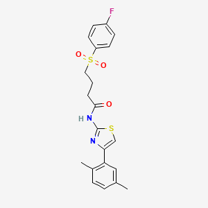 N-(4-(2,5-dimethylphenyl)thiazol-2-yl)-4-((4-fluorophenyl)sulfonyl)butanamide