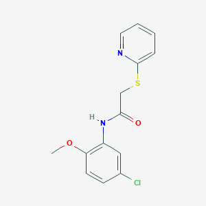 molecular formula C14H13ClN2O2S B2471648 N-(5-氯-2-甲氧基苯基)-2-(吡啶-2-基硫代)乙酰胺 CAS No. 329078-81-1