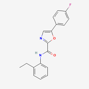 molecular formula C18H15FN2O2 B2471649 N-(2-乙基苯基)-5-(4-氟苯基)恶唑-2-甲酰胺 CAS No. 955659-44-6