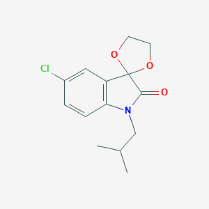 molecular formula C14H16ClNO3 B247165 5'-chloro-1'-(2-methylpropyl)spiro[1,3-dioxolane-2,3'-indol]-2'(1'H)-one 