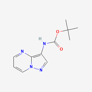 molecular formula C11H14N4O2 B2471651 叔丁基吡唑并[1,5-a]嘧啶-3-基氨基甲酸酯 CAS No. 1394003-66-7