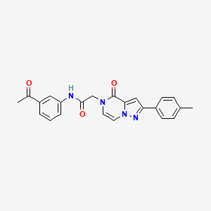 molecular formula C23H20N4O3 B2471656 N-(3-乙酰基苯基)-2-(4-氧代-2-(对甲苯基)吡唑并[1,5-a]哒嗪-5(4H)-基)乙酰胺 CAS No. 941964-02-9