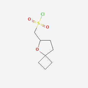 molecular formula C8H13ClO3S B2471659 (5-Oxaspiro[3.4]octan-6-yl)methanesulfonyl chloride CAS No. 2137854-82-9