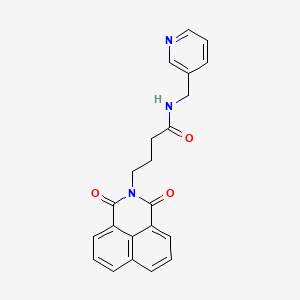 molecular formula C22H19N3O3 B2471663 4-(1,3-dioxobenzo[de]isoquinolin-2-yl)-N-(pyridin-3-ylmethyl)butanamide CAS No. 309735-92-0