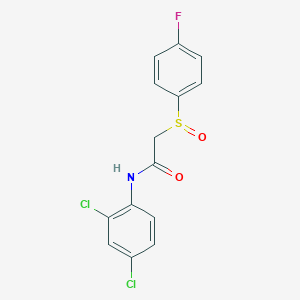 molecular formula C14H10Cl2FNO2S B2471666 N-(2,4-二氯苯基)-2-[(4-氟苯基)亚磺酰基]乙酰胺 CAS No. 339107-62-9