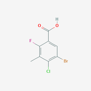 molecular formula C8H5BrClFO2 B2471668 5-Bromo-4-chloro-2-fluoro-3-methylbenzoic acid CAS No. 2237234-88-5