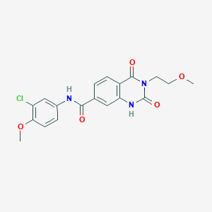 N-(3-chloro-4-methoxyphenyl)-3-(2-methoxyethyl)-2,4-dioxo-1,2,3,4-tetrahydroquinazoline-7-carboxamide