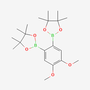 molecular formula C20H32B2O6 B2471677 2,2'-(4,5-二甲氧基-1,2-苯撑)双(4,4,5,5-四甲基-1,3,2-二氧杂硼环丁烷) CAS No. 1338078-40-2
